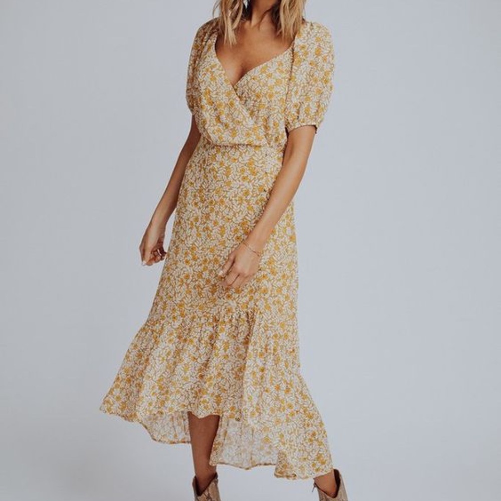 Hannah Ann Floral Dress in Sunrise Yellow